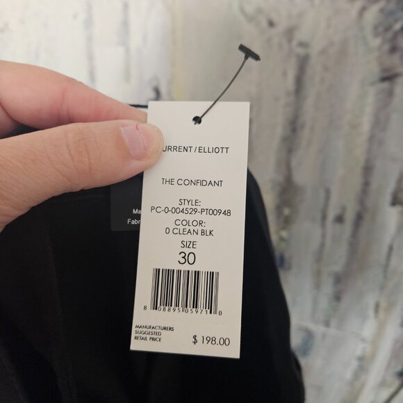 NWT Current/Elliott The Confidant Pants Black Size 30 $198 - Picture 5 of 12